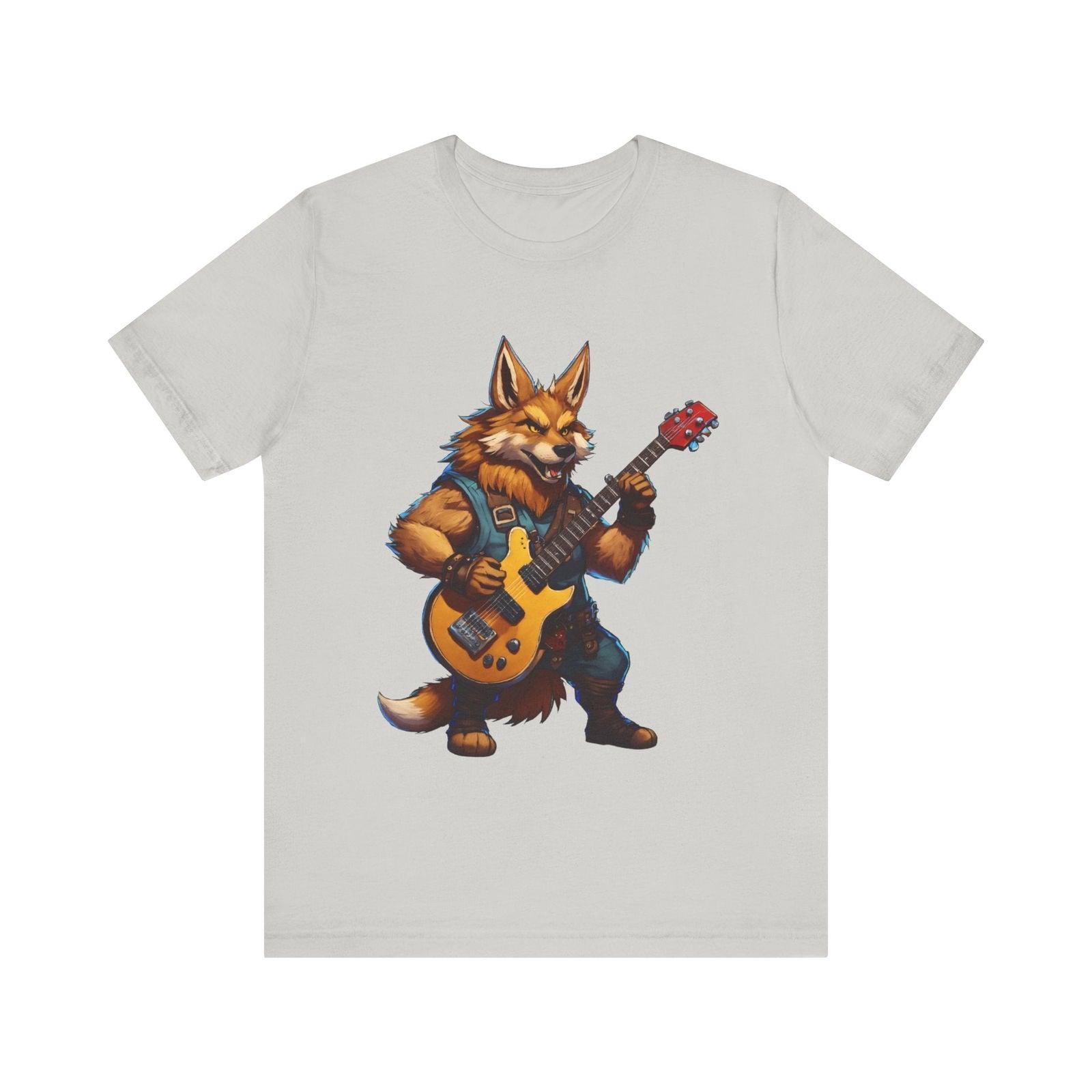 Hip Hop Rockstar Wolf T Shirt | Silver Twill Tees